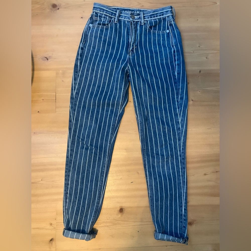 American Eagle Striped Jeans